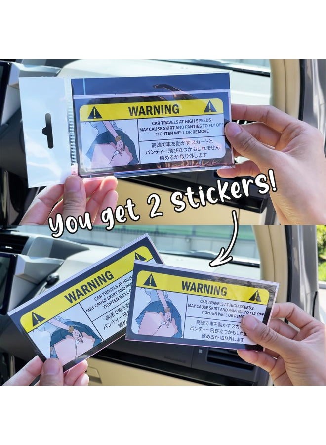 GRIT KULTURE 5.1inch Panties Warning Peek Slap Anime Warning Decal Stickers 2 Pack Vinyl JDM for Car, Dash, Truck, Window, Tumblers, Graphic Bumper for Funny Meme Laugh - Image 3
