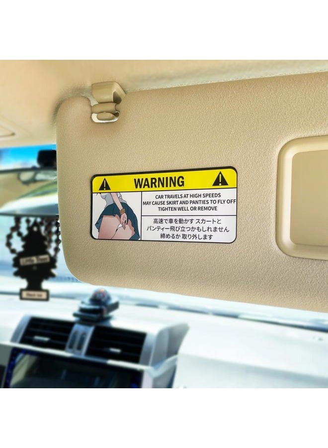 GRIT KULTURE 5.1inch Panties Warning Peek Slap Anime Warning Decal Stickers 2 Pack Vinyl JDM for Car, Dash, Truck, Window, Tumblers, Graphic Bumper for Funny Meme Laugh - Image 1