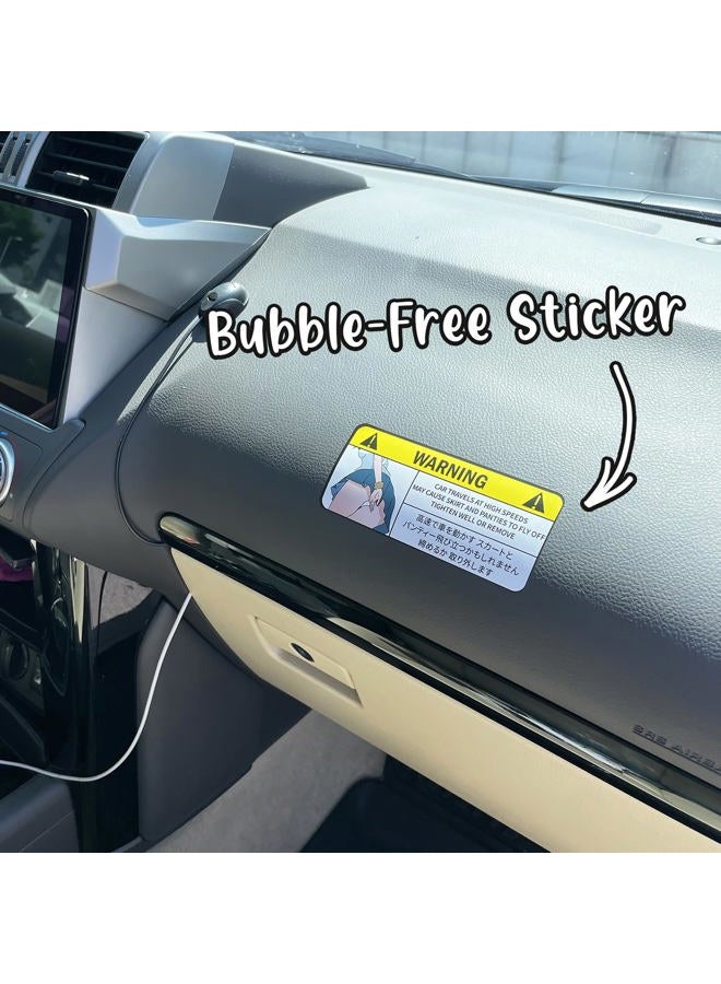 GRIT KULTURE 5.1inch Panties Warning Peek Slap Anime Warning Decal Stickers 2 Pack Vinyl JDM for Car, Dash, Truck, Window, Tumblers, Graphic Bumper for Funny Meme Laugh - Image 4
