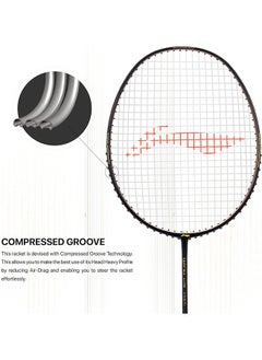 Li-Ning مضرب كرة الريشة ويند لايت ستيلث - أسود/برونزي (موتر)  - Image 3