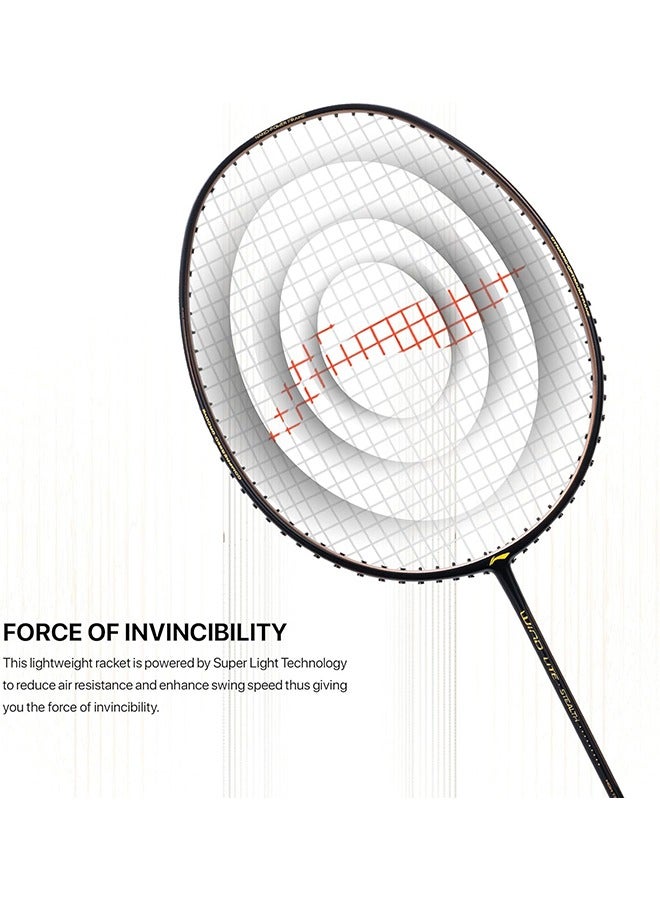 Li-Ning مضرب كرة الريشة ويند لايت ستيلث - أسود/برونزي (موتر) - Image 4