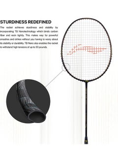 Li-Ning مضرب كرة الريشة ويند لايت ستيلث - أسود/برونزي (موتر)  - Image 2