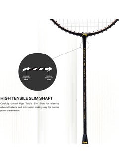 Li-Ning مضرب كرة الريشة ويند لايت ستيلث - أسود/برونزي (موتر)  - Image 5