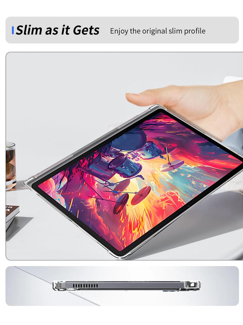 WUNIAK Clear Case for Lenovo Tab Plus 11.5 Inch Android 14 Tablet 2024,Thin Slim Lightweight Scratch Proof,Durable Protection Silicone Rubber TPU Cover (Clear). - Image 3