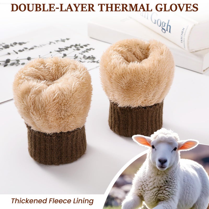 Tavaleu Womens Winter Gloves - Touch Screen Gloves with Thermal Dual-Layer Lining, Warm Fleece gloves for Cold Weather - Image 5