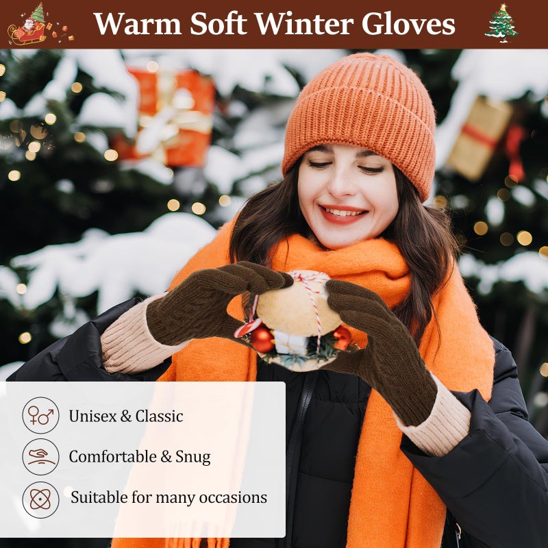 Tavaleu Womens Winter Gloves - Touch Screen Gloves with Thermal Dual-Layer Lining, Warm Fleece gloves for Cold Weather - Image 2
