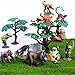kukifun 16Pcs Monkey Animal Figures Set Assorted Wild Primate Toys with Sloth Mandrill RingTailed Lemur Gorilla and Trees for Kids Educational Birthday Cake Decoration Party Favor School Projects - Image 4