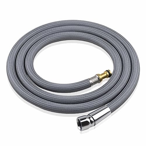 LIBERFLOW Kitchen Faucet Hose Replacement for Moen 159560 PullOut Kitchen Sink Hose Reflex Hose 59Inch Nylon and Brass with Chrome Finish - Image 1