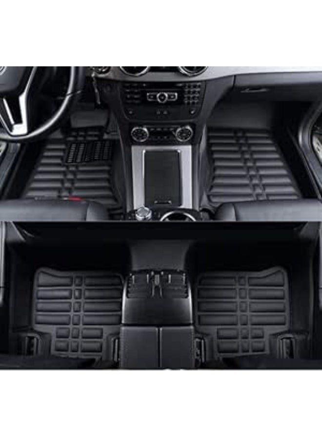 Premium 5D Leather Car Floor Mats - Custom-Fit 3-Piece Set - Waterproof, Heavy-Duty & Durable Interior Protection for Passenger Cars - Image 1