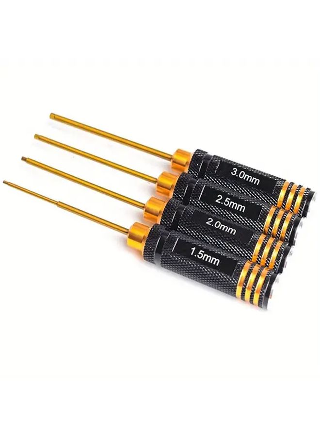4Pcs RC Tools Hex Screwdriver Set Titanium Plating 1 5 2 0 2 5 3 0mm For Helicopter Car - Image 1