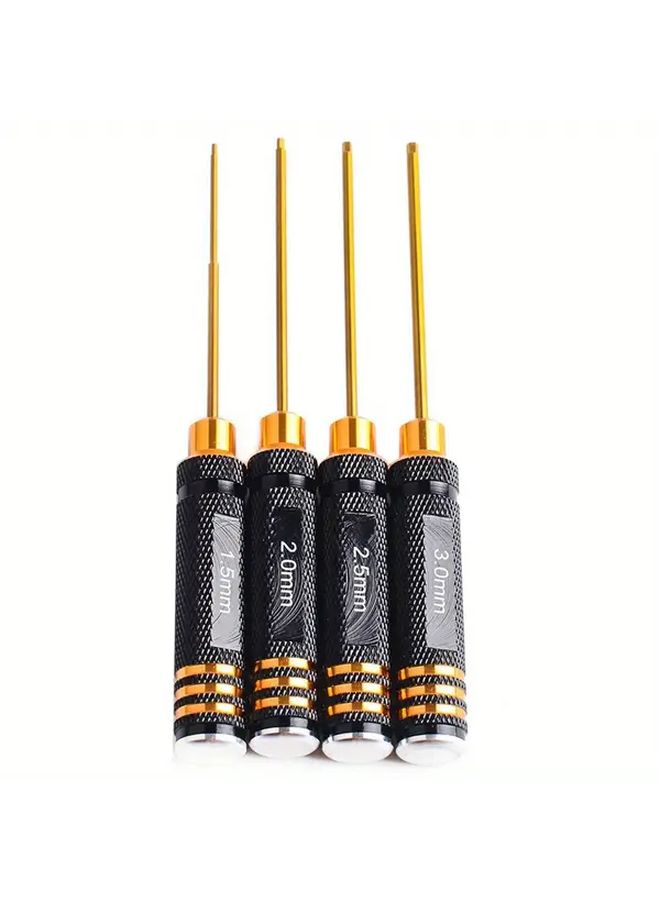 4Pcs RC Tools Hex Screwdriver Set Titanium Plating 1 5 2 0 2 5 3 0mm For Helicopter Car - Image 4