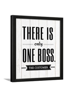 Chaka Chaundh Chaka Chaundh Customer Office Quotes Frames Motivational Quotes Wall Frames for Office Business Quotes Wall Frame Office quotes wall poster 136 X 106 Inches There is only one boss White 1 