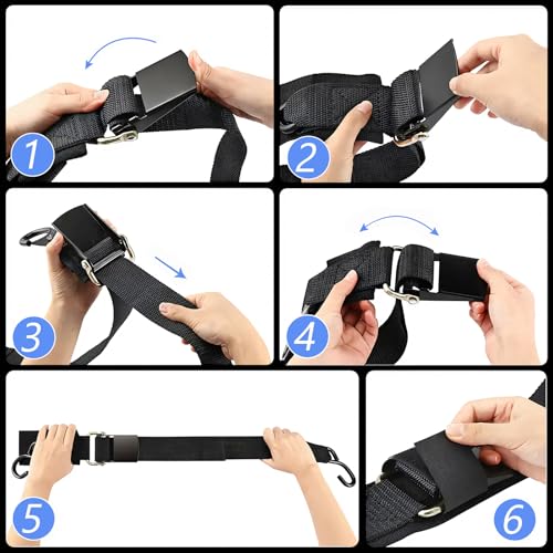 Tesheer Adjustable Rope Hanger Ratchets Heavy Duty 4 Pack Retractable Ratchet Tie Down Straps for Cars Trucks Motorcycles Outdoor Use - 1200 lbs Prevent Load Shifting Easy to Use Durable Reliable (Black) - Image 4