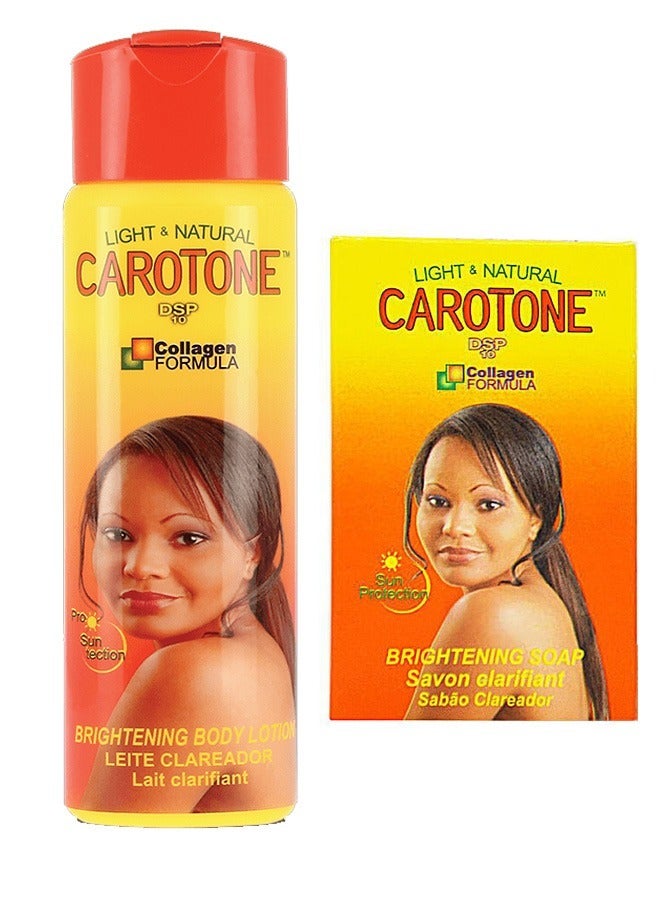 Carotone Skin Lightening Treatment Brightening Soap And Brightening Body Lotion 215 ml 