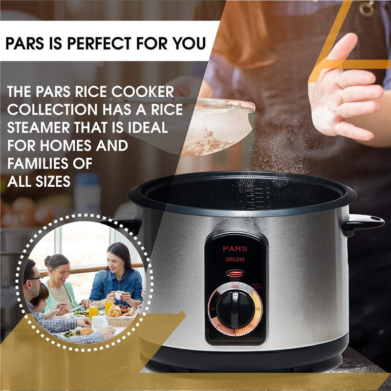 Pars طباخ أرز فارسي أوتوماتيكي - صانع أرز تهديج مع قشرة أرز مثالية، 15 كوب - Image 5