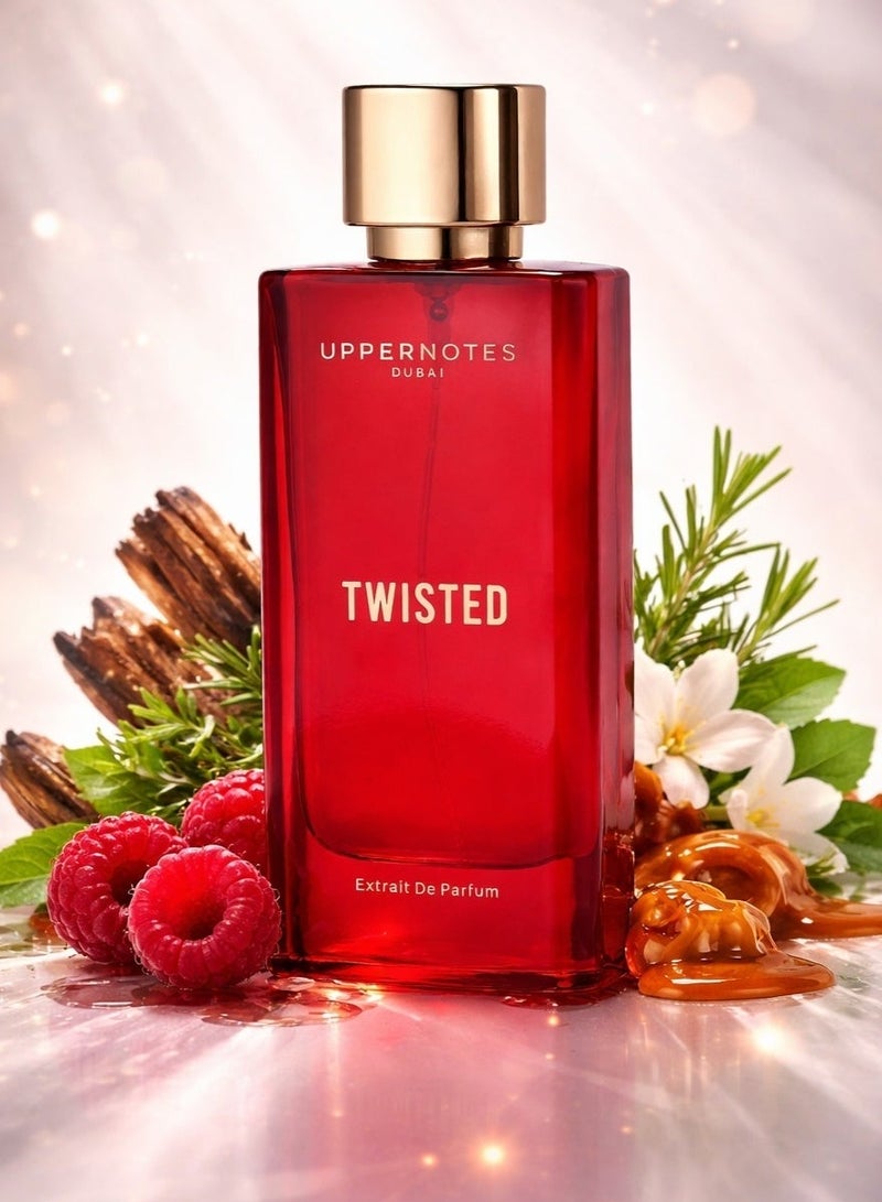 UpperNotes Twisted Extrait De Parfum Unisex 80ml | Raspberry Caramel Jasmine Patchouli Gourmand | Sweet Long Lasting Luxury Fragrance UAE - Image 1