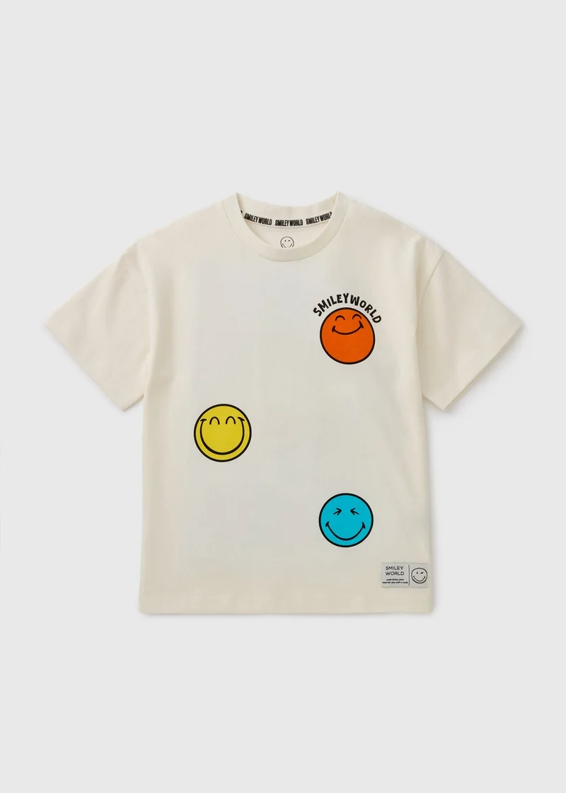 Matalan Smiley Kids Cream T-Shirt