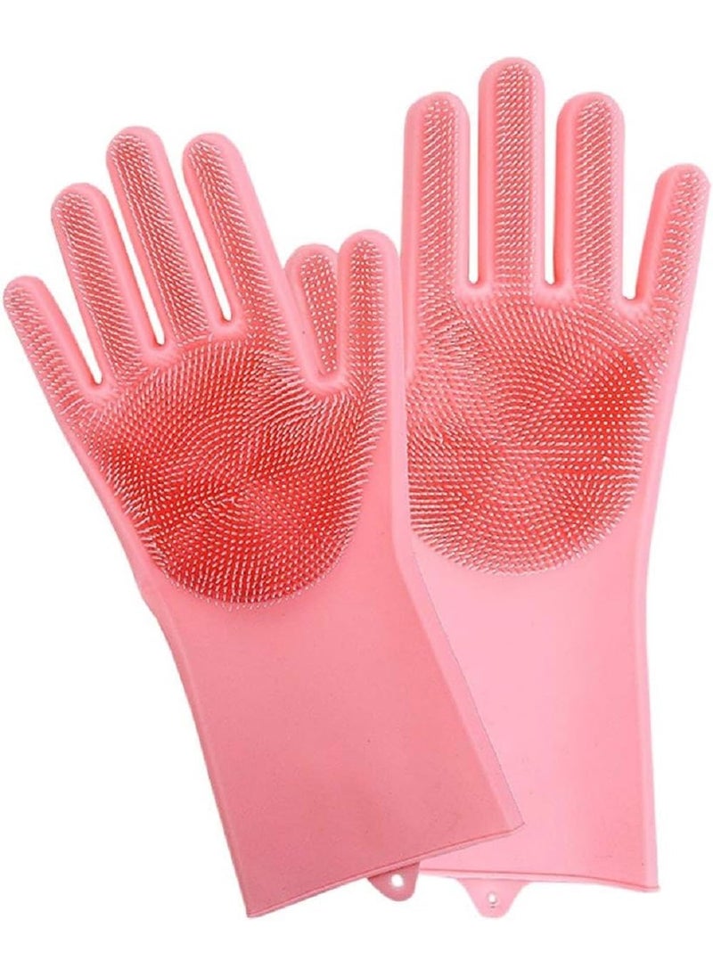 COOFANDY - COOFANDY Silicone Dish-washing Gloves, Ultimate Cleaning Gloves, Heat & Cold Resistant, Non-Slippery SCRUBBING Gloves with Brush bristles, Washing Gloves for Housework, Car, Clothes, Pet - Image 1