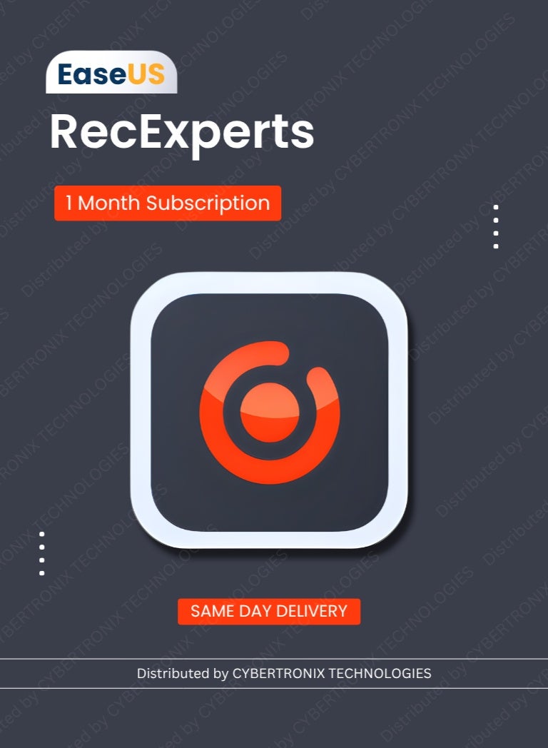 EaseUS RecExperts |1 Device 1 Month | Digital License | Same Day Delivery