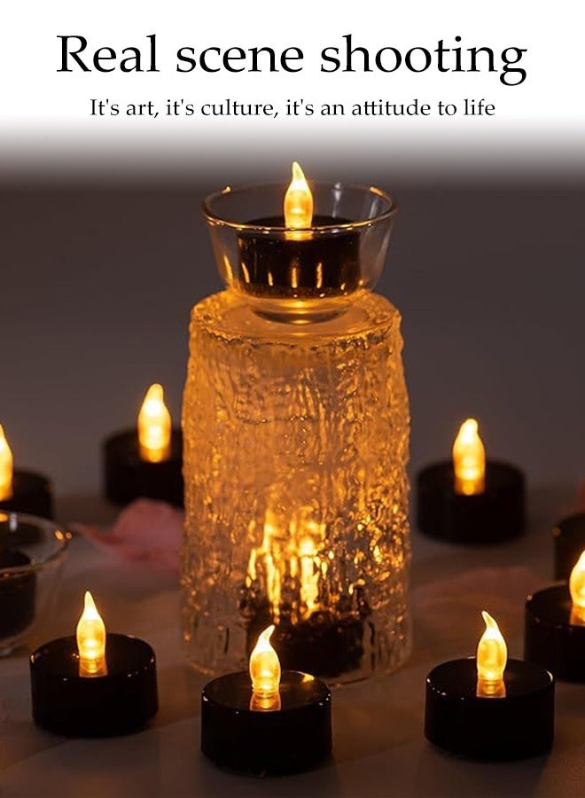 DUNISO 24 Packs LED Candles Flameless LED Tea Lights Candles Realistic Bright Battery Operated Simulated Candle Lights Multi-functional Moving Electric LED Fake Candle Light Set for Festival Celebration, Home Decor, Wedding, Table Decor， Party - Image 2