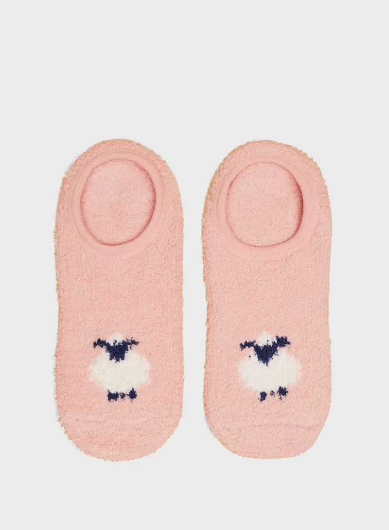 women'secret Embroidered Low Knee Socks