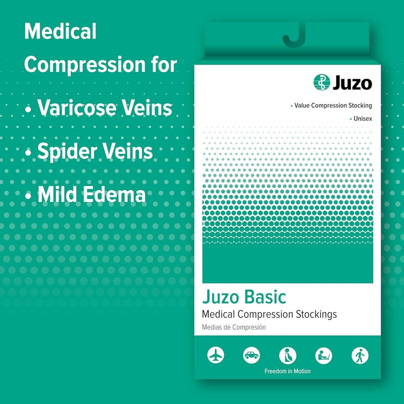 Juzo Basic 4411ad Knee-High Open Toe Compression Stocking - 20-30 mmHg, Beige - Image 4