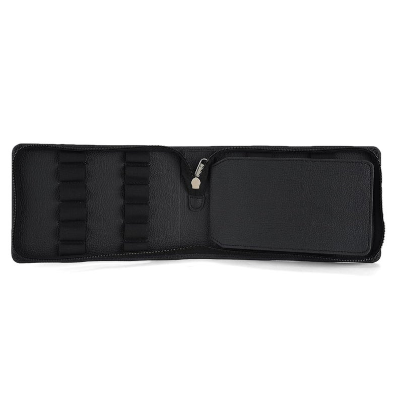 essart Faux Leather 12-Slot Zipper Pen Case – Stylish & Durable Storage for Pens, Pencils, and Small Accessories in Black Color - Image 3