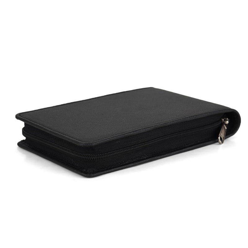 essart Faux Leather 12-Slot Zipper Pen Case – Stylish & Durable Storage for Pens, Pencils, and Small Accessories in Black Color - Image 5