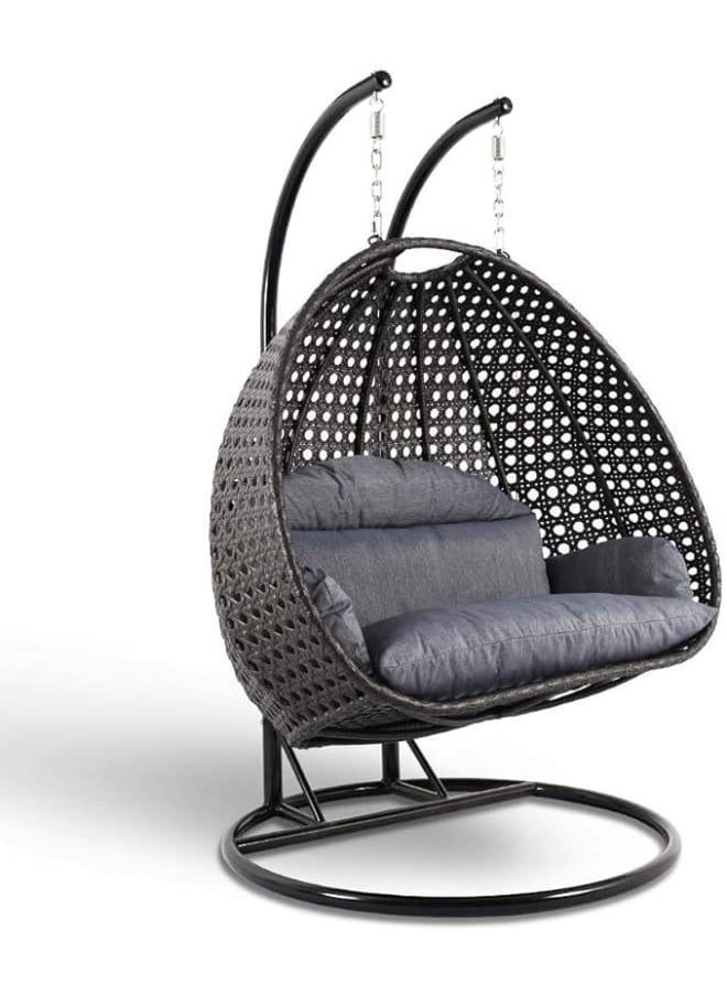 Sweet Furniture Relaxing Crescent Swing Chair – Comfortable Outdoor Lounger with Soft Cushions for Garden Bliss. 