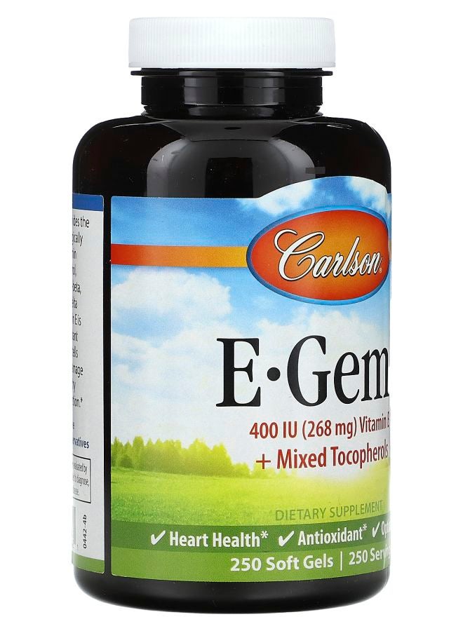 Carlson E-Gems بلس 400 وحدة دولية (268 ملغ) 250 كبسولة لينة - Image 2