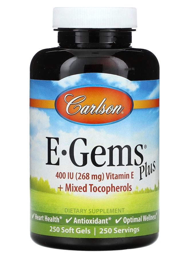 Carlson E-Gems بلس 400 وحدة دولية (268 ملغ) 250 كبسولة لينة - Image 1