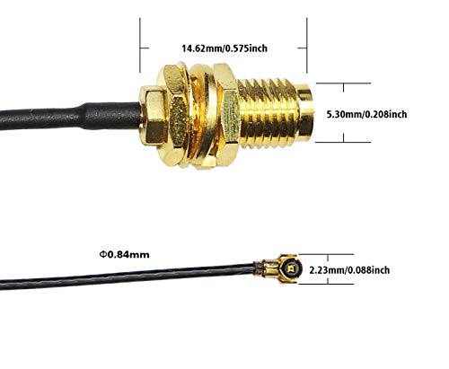 Tenmory UFL to SMA M.2 NGFF U.FL to RP-SMA Female MHF4 IPX4 Ipx Connector Pigtail Antenna Extension Cable (6 inches (4 Pcs)) - Image 3
