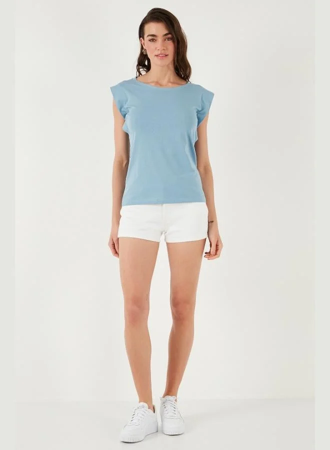 Lela Lela Cotton Crew Neck Sleeveless T-Shirt Women's T-SHIRT 5864019