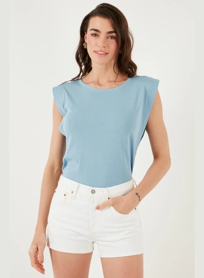 Lela Lela Cotton Crew Neck Sleeveless T-Shirt Women's T-SHIRT 5864019