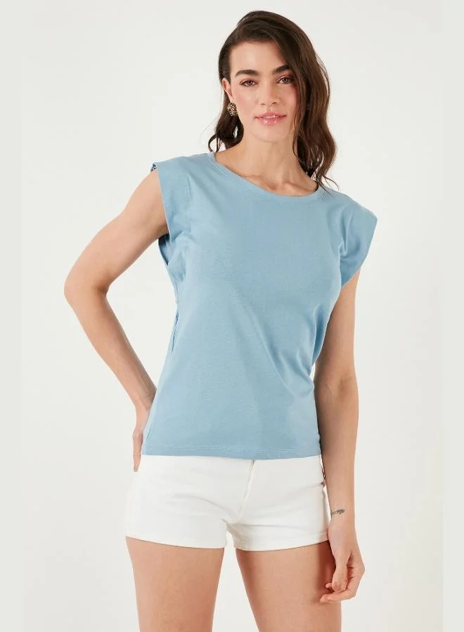 Lela Lela Cotton Crew Neck Sleeveless T-Shirt Women's T-SHIRT 5864019