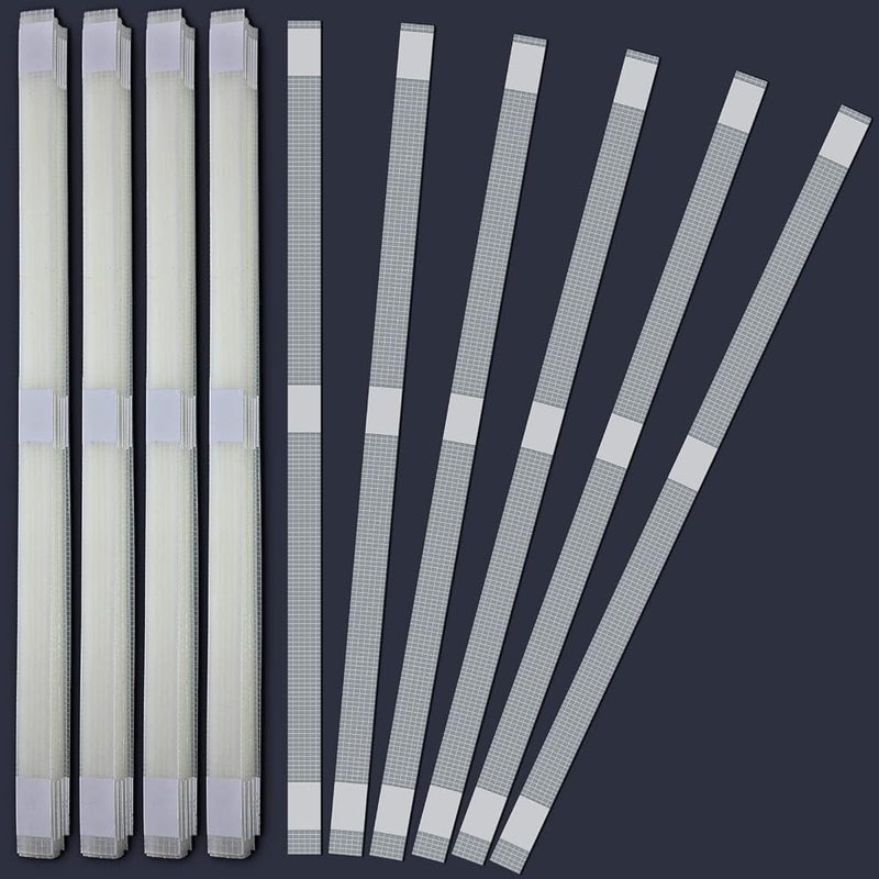 Azonee 50 PCS Glue Strips with Mesh Backing, Azonee 0.47inch/12mm Thermal Glue Strips for Book Binding Repair - Image 1
