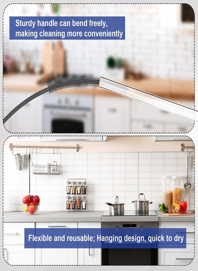 XIHIRCD 2pcs Silicone Straw Brush, 6mm & 8mm, Extra Long, Soft & Flexible, Grey - Image 3