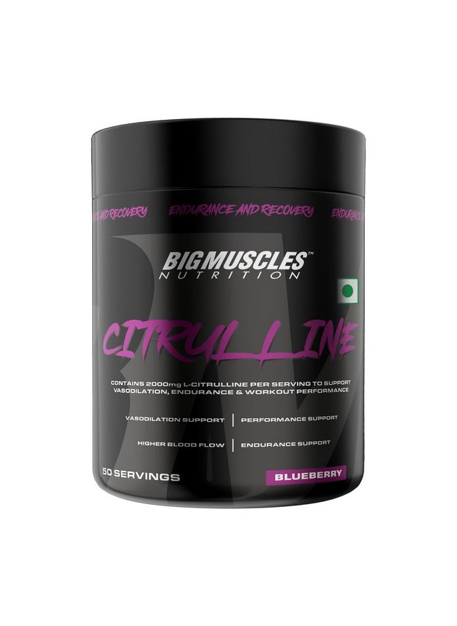 Bigmuscles Nutrition - Citrulline Malate [50 Servings, Blueberry] | 2000 Mg | Pre Workout | Enhance Mu, Powder,Pack Of 1 - Image 1