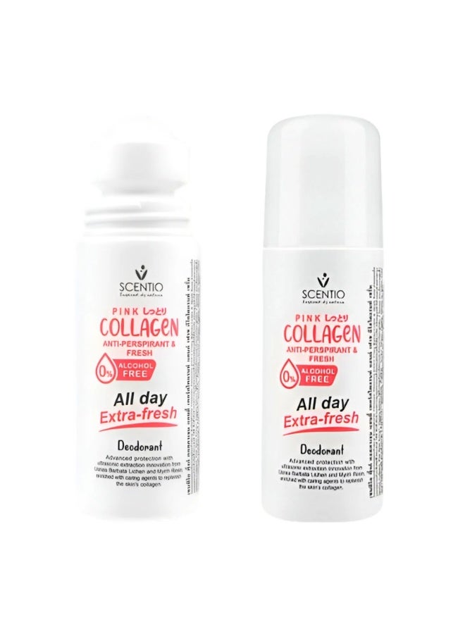 Scentio Pink Collagen Anti-Perspirant & Extra-Fresh Deodorant – 50ml - Image 2