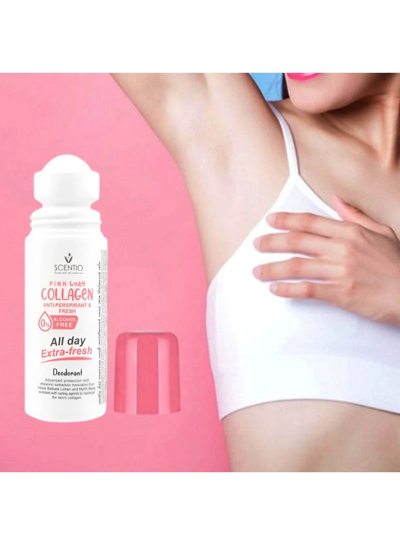 Scentio Pink Collagen Anti-Perspirant & Extra-Fresh Deodorant – 50ml - Image 5