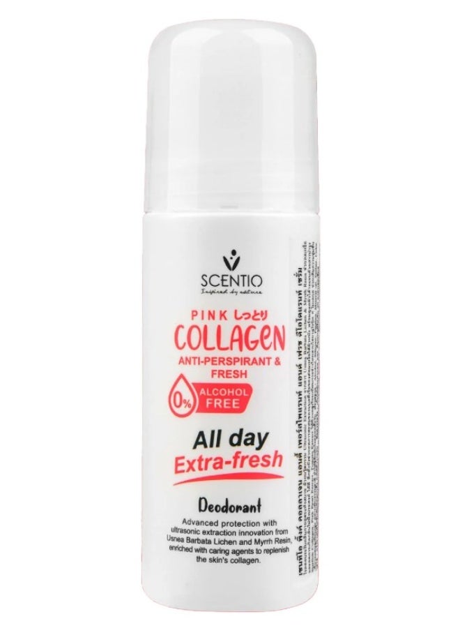 Scentio Pink Collagen Anti-Perspirant & Extra-Fresh Deodorant – 50ml - Image 1