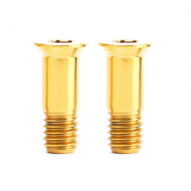RISK M5×14.2mm Titanium Screw Full CNC Anode Cutting Never Rust Light Weight High Strength TC4 Titanium Bike Guide Roller Bolt - Gold for Bike Rear Derailleur Jockey Wheel - Image 1