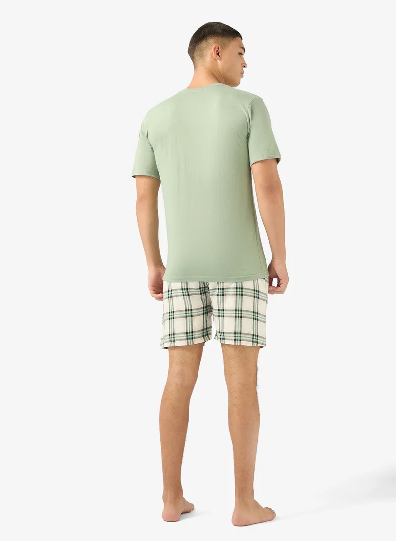 سفنتي فايف طقم بيجامة تي شيرت وشورت