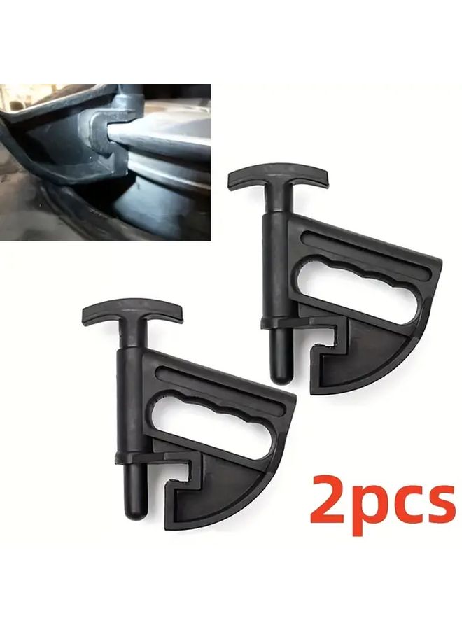 2 Pcs Universal Black Nylon Car Tire Changer Bead Clamp Hand Pull Tool - Image 1
