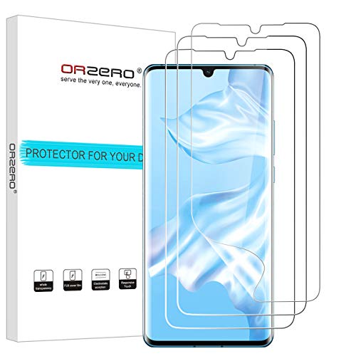 Orzero (3 Pack) TPU Screen Protector Compatible for Huawei P30 Pro (Not Glass) Protector De Pantalla Case Friendly High Definition Anti-Scratch Bubble-Free - Image 1