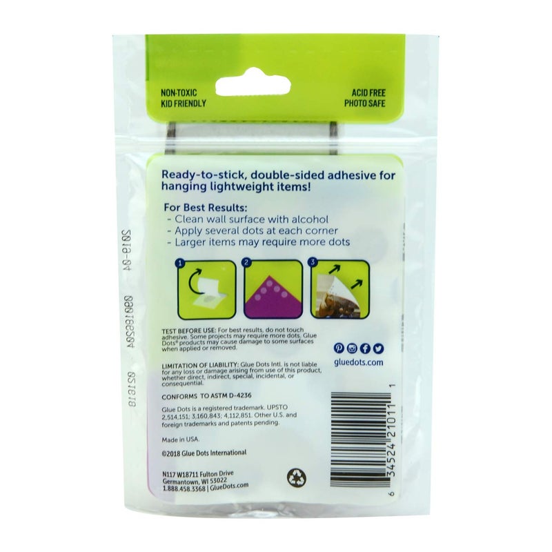 Glue Dots Double-Sided Removable Poster Dots, 1/2'', Clear, Pack of 360, 6 Pack, 6 Pack - Image 2