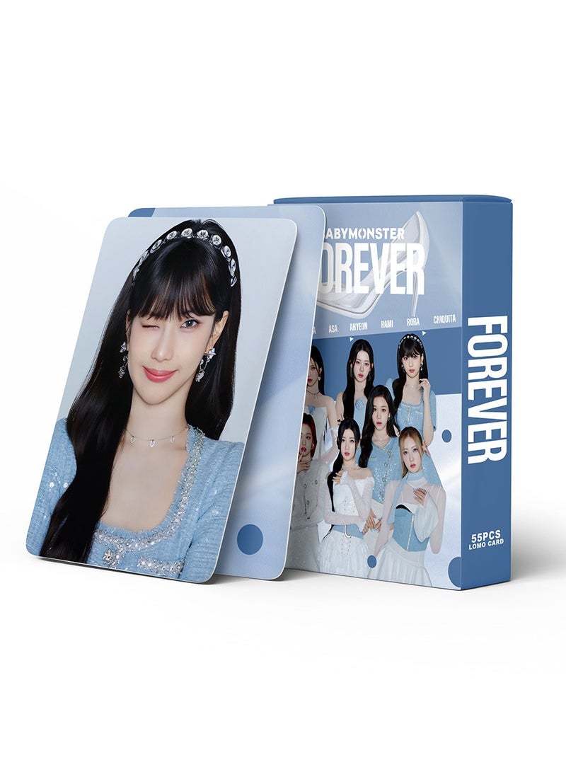 NIBEMINENT 55 Pcs Kpop BABYMONSTER FOREVER Lomo Cards Card For Fans Collection Gifts - Image 3