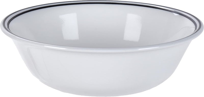 كوريل 1 طقم عشاء Corelle 18 قطعة من زجاج Vitrelle بتصميم City Block مقاوم للرقائق والكسر، لـ 6 أشخاص، أسود - Image 4