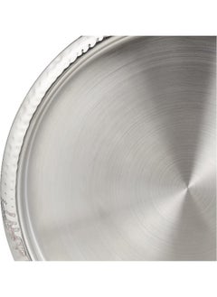 KEDGE Kedge Stainless Steel With Hammered Finish Border Tray, 35.5 Cm Size, Silver  - Image 4