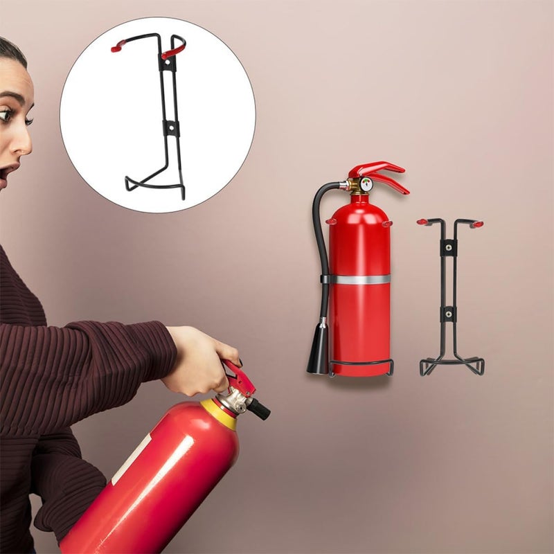 2pcs Fire Extinguisher Hanger Wall Mount Shape Bracket Easy Install Hooks for Vehicle Decorative Extinguisher Hook - Image 5
